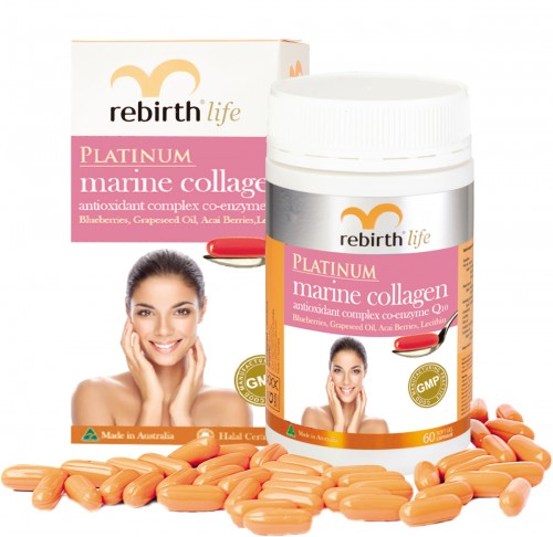 Viên Uống Collagen Rebirth life Platinum Marine